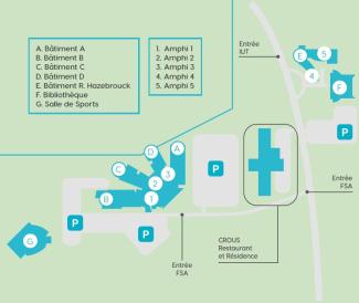 Plan du Campus de la FSA